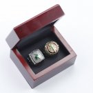 2PCS Boston Celtics Garnett NBA championship rings 11 size with case&i