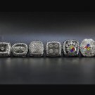 Full Set 6PCS Pittsburgh Steelers Super bowl championship ring 11 size