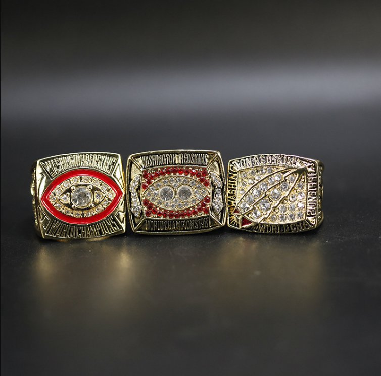 3PCS 1982 1987 1991 Washington Redskins Super Bowl Championship Ring s