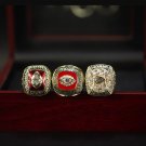 3PCS 1966 1969 2019 Kansas Chiefs Super bowl championship rings Set wi