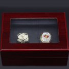 2PCS 2002 2020 Kansas Chiefs Super bowl championship rings 11 size wit