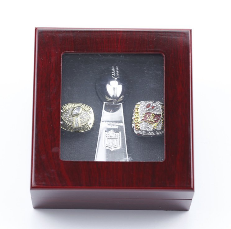 2PCS 2002 2020 Kansas Chiefs Super bowl championship rings and Trophy