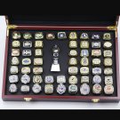 55PCS 1966-2020 NFL Super bowl championship rings and trophy Set with