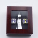 2PCS 2021 Fantasy Football Championship Ring FFL RINGS and Tophy Set w