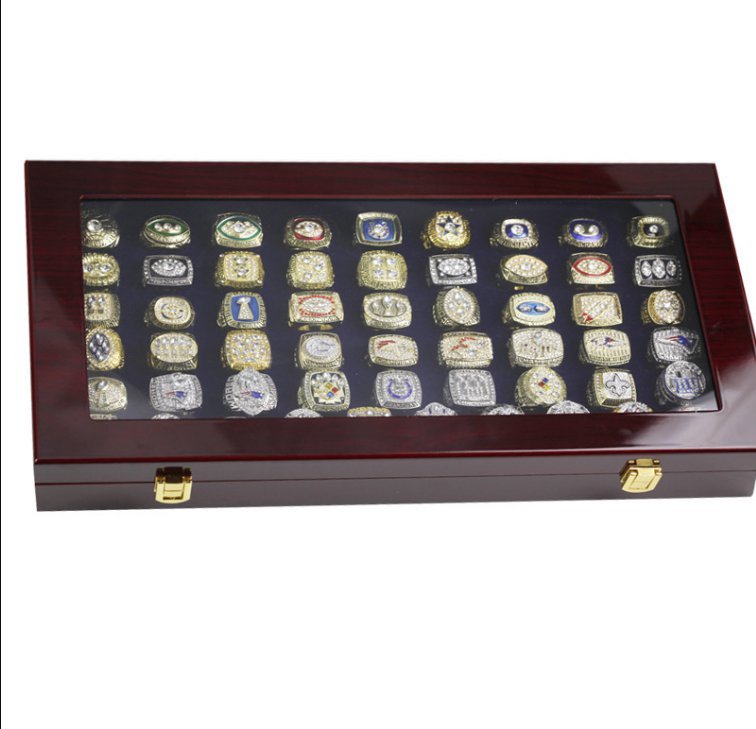 Set 55PCS 1966-2020 NFL Super bowl championship rings 11 size without
