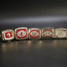 5PCS Full Set Washington Redskins Super Bowl Championship Ring size 11