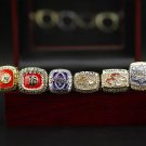 6PCS Set Denver BRONCOS Super Bowl Championship Ring size 11 with case