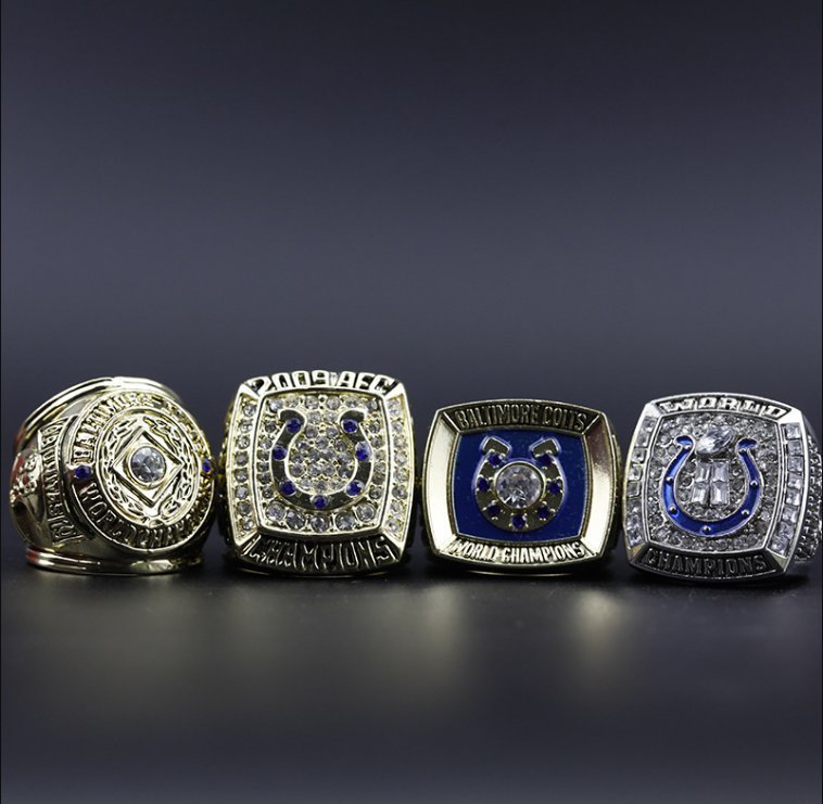 4PCS Set Indianapolis Colts Super Bowl Championship Ring size 11 &Atilde;&macr;