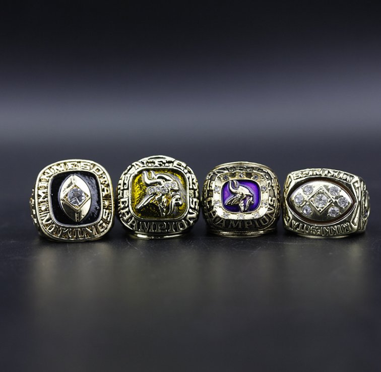 4PCS 1969 1973 1974 1976 Minnesota Vikings NFC world championship ring