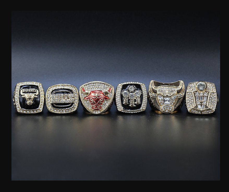 Full Set 6 years Chicago Bulls Basketball world championship rings 11