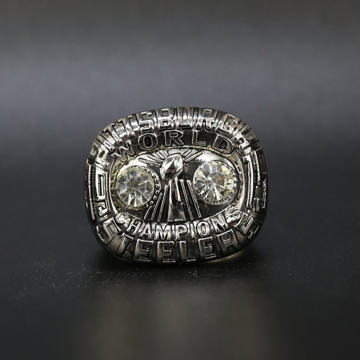 Silver 1975 Pittsburgh Steelers Super bowl championship ring 11 size&i