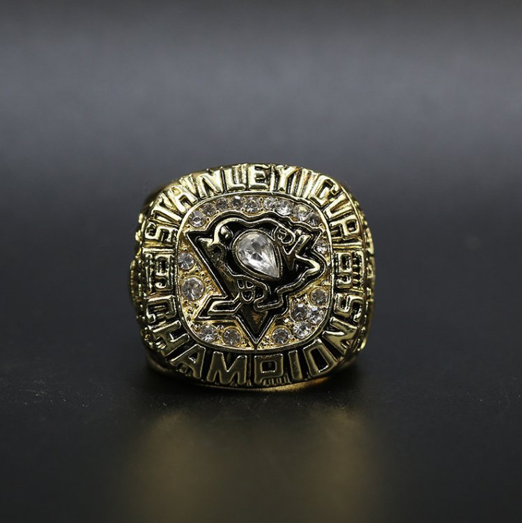 1991 Pittsburgh Penguins NHL Stanley Cup Championship ring 11 size&ium