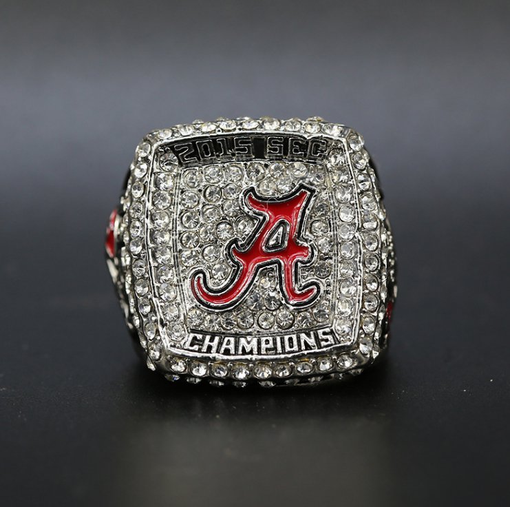 2015 Alabama Clemson Tide SEC NCAA championship ring 11 size (178)