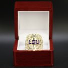 2019 LSU Louisiana tigers NCAA Championship ring 11 size with wooden c