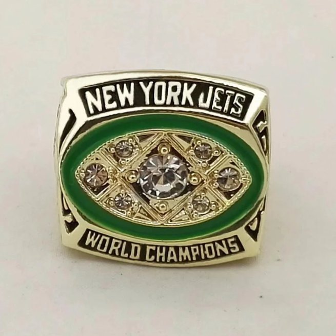 1968 New York Jets Super Bowl Championship Ring