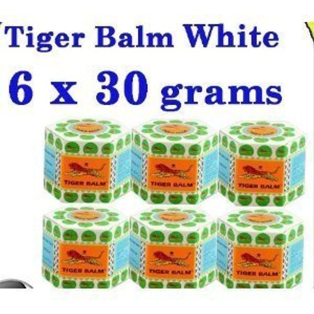 White Tiger Balm Herbal Ointment Relief Muscular Pain 30g X 6