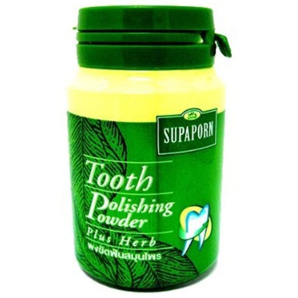 Supaporn Herb Tooth Polishing Powder With Herbs And Fluoride 90 Grams