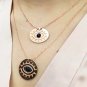EVIL EYE CIRCLE NECKLACE (14K ROSE GOLD)
