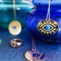 EVIL EYE CIRCLE NECKLACE (14K ROSE GOLD)