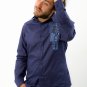 Blue Patched Shirt - Leean Collection (Small)
