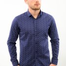 Cotton Blue Flower Shirt (Medium)