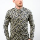 Dark blue Floral Printed Shirt (Large)