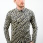 Dark blue Floral Printed Shirt (Large)