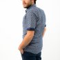 Blue Half Cashmere Motif Prints Shirts (XXLarge)