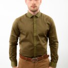 Greenish Khaki Classic Men's Shirt (XLarge)