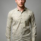 Cotton Yellow Floral Printed Shirt (Medium)
