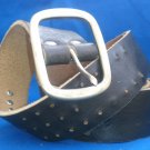 Black Unisex Leather Belt
