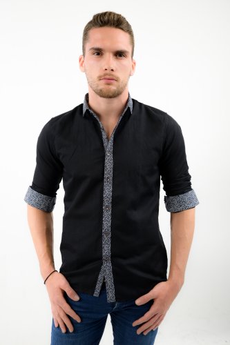 Linen Black Shirt - Small