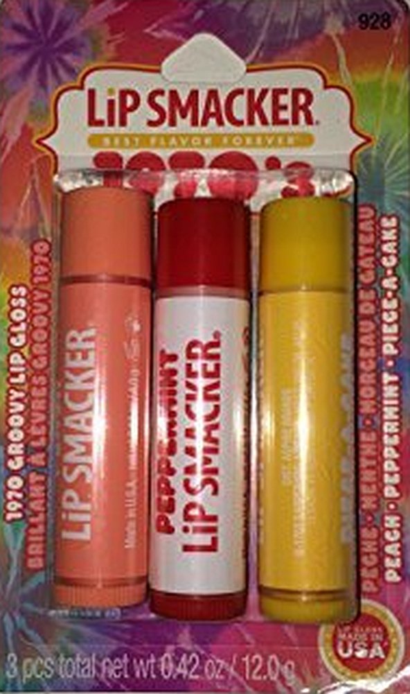 Lip Smacker Best Flavor Forever 1970's - Peach, Peppermint & Piece-a ...