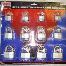 12 Pcs 30, 40 & 50 mm Laminated Padlock