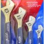 4 Pcs Adjustable Wrench Set (Nickle-Iron) - Soft Grip