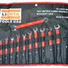 14 Pcs Metric Combination Wrench Set w/Soft Grip