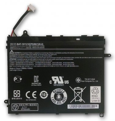 New genuine Battery for Acer Iconia A510 A511 A700 A701 series BAT-1011, 1ICP5/80/120-2 3.7V 36WH