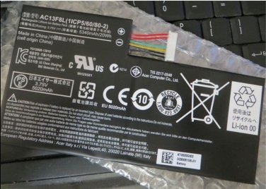 New genuine Battery for Acer Iconia A1-810 A1-811 W4-820 W4-820P W4-821 series  3.7V 5340mAh