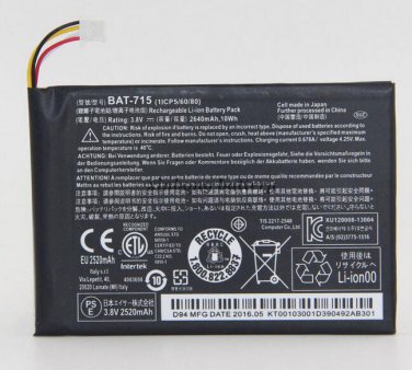 New genuine  Battery for Acer Iconia B1-710 B1-711 B1-A71 series 3.8V 2640mAh