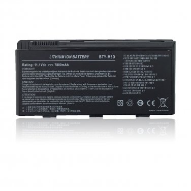 New Battery for MSI BTY-M6D S9N-3496200-M47 957-16FXXP-101 11.1V 7800mAh
