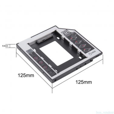9.5mm SATA HDD SSD Hard Drive disk Caddy/Bracket for Toshiba Satellite C75-A C75D-A L40T-A L40T-B