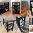 Vintage Shoe Rack Bench 120cm Lengt Entryway Organizer Shoe Storage Cabinet Unit