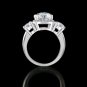 2 CT. Emerald Cut Center with two side baguettes Simulated Diamond