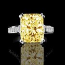 3.5 CT. Radiant Emerald Engagement/Cocktail, simulated Diamond