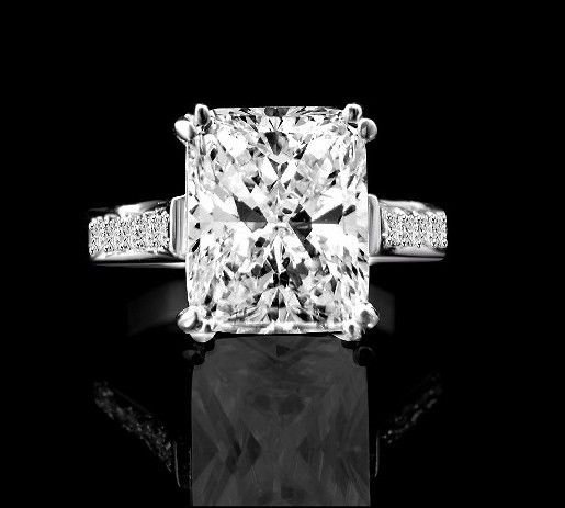 3.5 CT Fine Emerald Shape Radiant Cut Diamond Veneer-Diamond Engagement ...