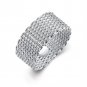 Sterling Silver Woven Mesh Ring