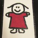 319_F_9 Painting Girl 14.5 x 22 cm