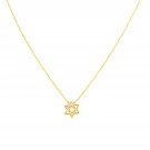 14k Yellow Gold Star with Diamonds Necklace