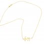 Musical Notes Pendant In Two Tone Gold Necklace