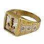 Unique Men's Anchor Design Two Tone In 14k Gold Ring